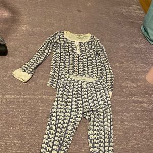 Blue elephant roller rabbit pjs